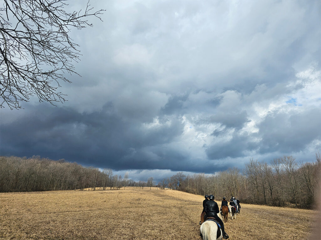 Trail Riding group in the Fall